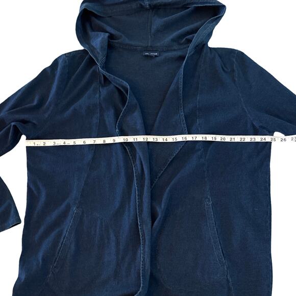 Pure Jill Indigo Wrap Hooded Cardigan indigo Women’s Petite XL - Picture 12 of 13